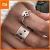 BF CLUB 925 Sterling Silver Rings For Women Girl Female Open Minimalist Retro Stars Ring Creative Anillos Bague Fine Jewelry