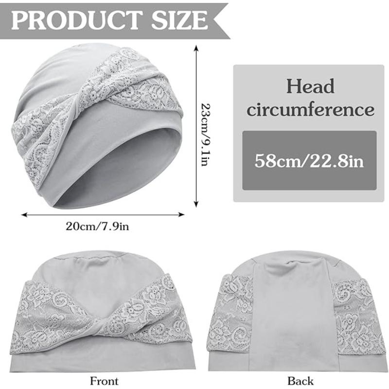 Copricapi in Pizzo per Donna Berretti Annodati con Turbanti Elasticizzati Cappello per Chemioterapia Copricapi Sciarpa Fascia per Capelli