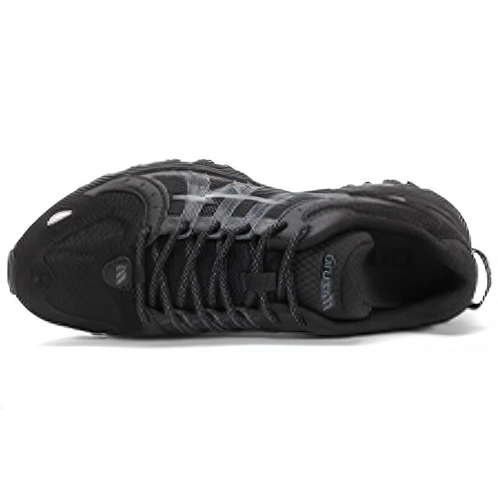 Mizuno Tissu Cuir Cuir Synthétique Confortable Polyvalent Respirant Chaussures Décontractées Basse Tige Chaussures Décontractées Unisexe Noir Gris D1GH222804