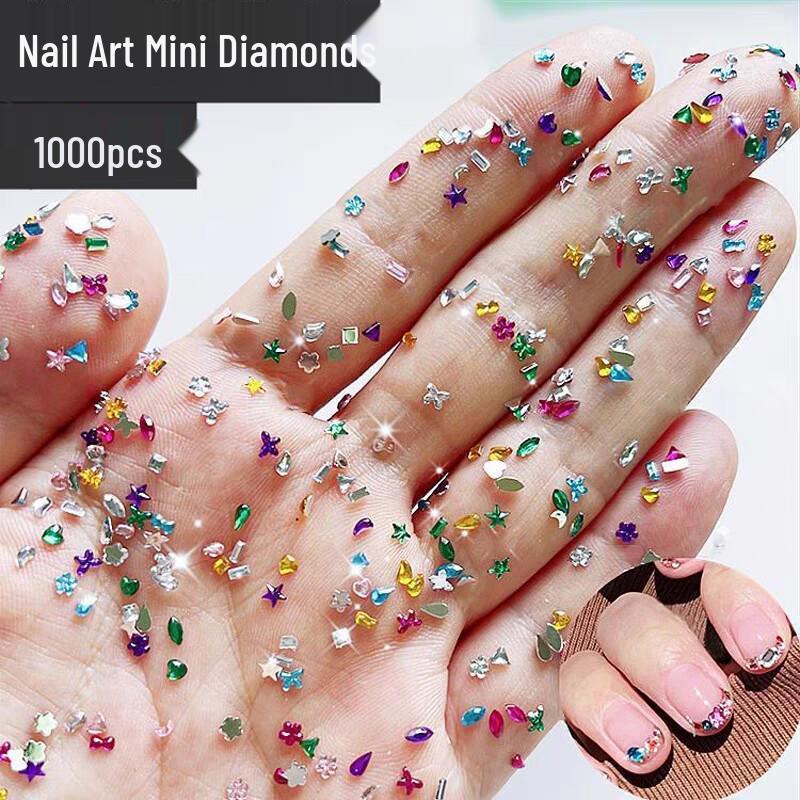 Irregular Shape Mini Acrylic Color Rhinestones for Nail Art - Winter Edition
