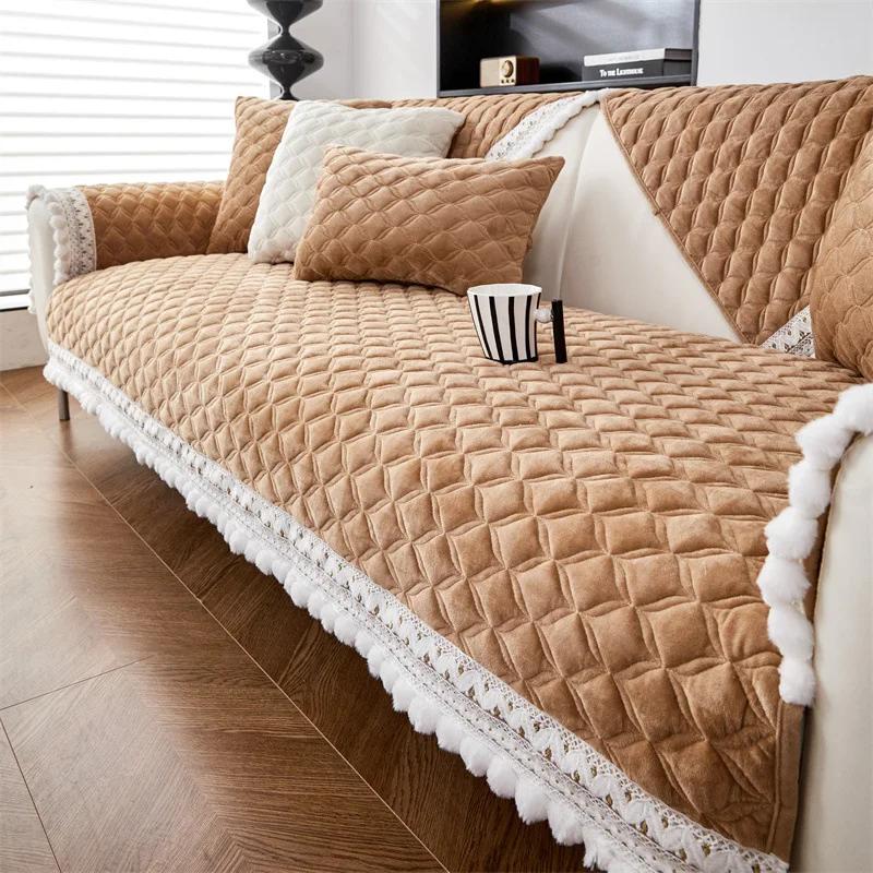 

Новый кружевной чехол на подушку для дивана в кремовом стиле, стеганый, противоскользящий чехол на диван для гостиной, чехлы на сиденья, подходит для домашних животных 70x70cm 1pcs оранжевый