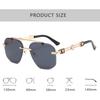 New Luxury Designer Sunglasses Men Women Leopard Rimless Vintage Trendy Shades for Outdoor Travel