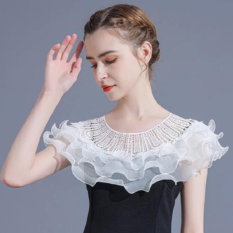 Women Lace Collar Capelet Shawl Vintage Style Formal Casual Outfits Comfortable Skin Safe Fabric Design