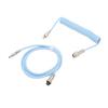 Mechanical Keyboard Cable Double Sleeve Custom Coiled with Detachable Metal Aviation USB C to USB A Keyboard Aviation