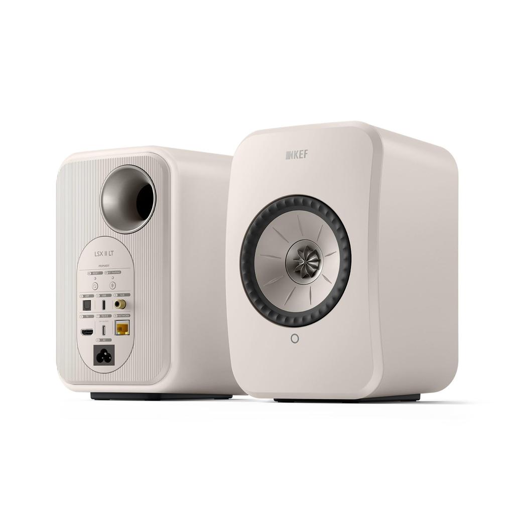 KEF LSX II LT Wireless HiFi Bookshelf Speaker - (Stone White)