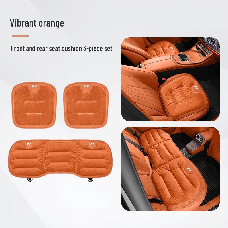 Autumn/Winter L60/L90 Flannel Car Seat Cushion and Backrest Pad for Warmth and Decoration