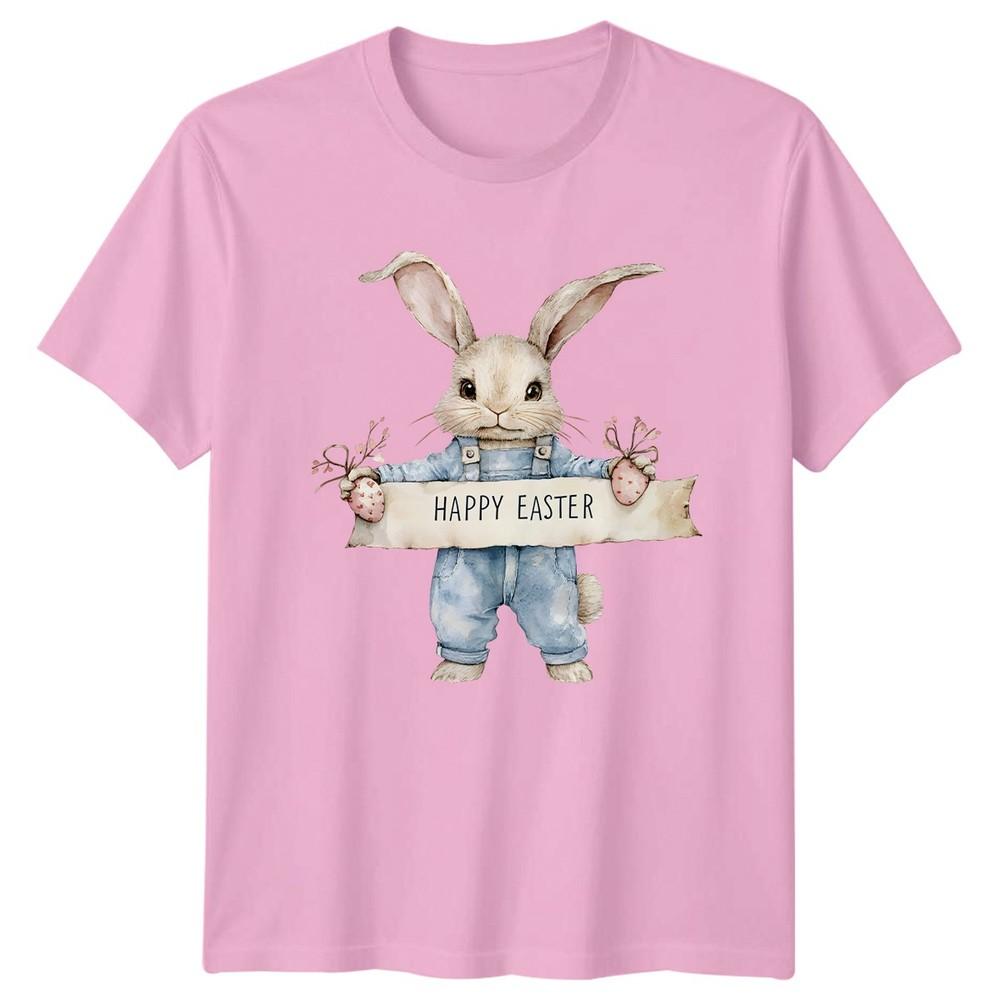 Happy Easter TShirt Watercolor Bunny Seasonal Holiday