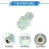VekAuto BMW Compatible Wheel Lock Nuts, Durable 36/20PT Galvanized Alloy Steel Silver Tone Anti-Theft Screw Nut Removable Key Socket