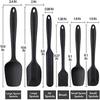 6pcs Silicone Spatulas Spoons Set by 3 LITTLE DESSERTS, Kitchen Utensils Including Rubber Spatula, Silicone Basting Pastry Brush, Spoon Set