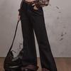 unifree Plaid Patchwork Loose Straight Casual Pants