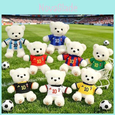 Soccer Bear Plush Toy With Pp Cotton Filling For Kids And Collectors