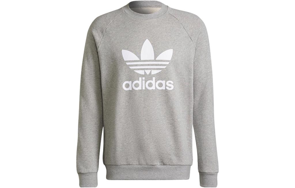 Adidas Sweatshirts Men's Gray Crew Neck Moderate Regular H06650