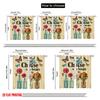 2pcs 2D Flat Printing Window Curtains Today I Choose Happy Butterflies Flowers Polyester Without Electricity Party Decorations