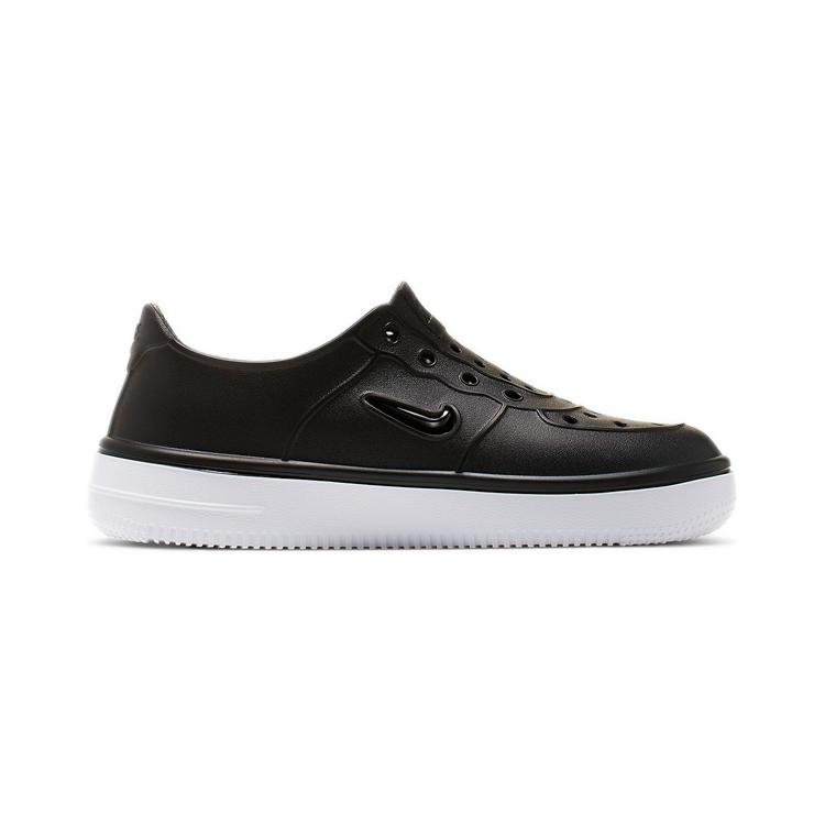New Nike Air Force 1 Breathable And Lightweight Low Top Skateboard Shoes Black White Children Aged 3 7 Years Old AT5243-001