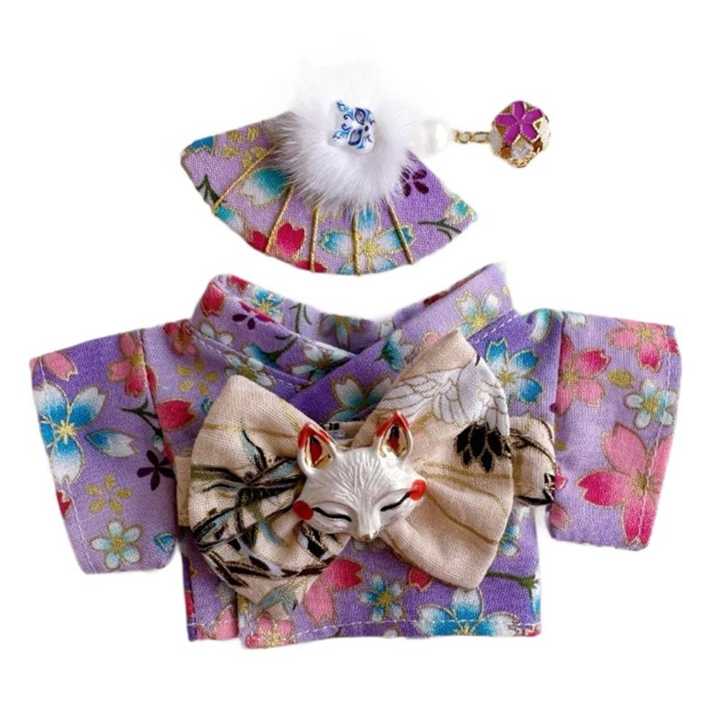 Miniature Kimono Skirt Set for 17cm Labubu Dolls Cute DIY Doll Clothes Fashion Accessories Lovely Outfit Gifts for Girls Friends