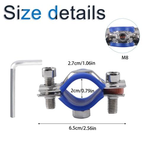 INCREWAY 2-Piece Fixing Sink Office Chair 304 Stainless Steel Hoop Pipe Clamps, Fits 1-Inch (25-27mm) Pipe Outer Diameter, Includes Hex Wrench Kit