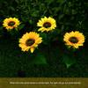 LED Sunflower Lawn Decorative Lights Waterproof Solar Decorative Pathway Landscape Lights  Automatic Switch for Courtyard