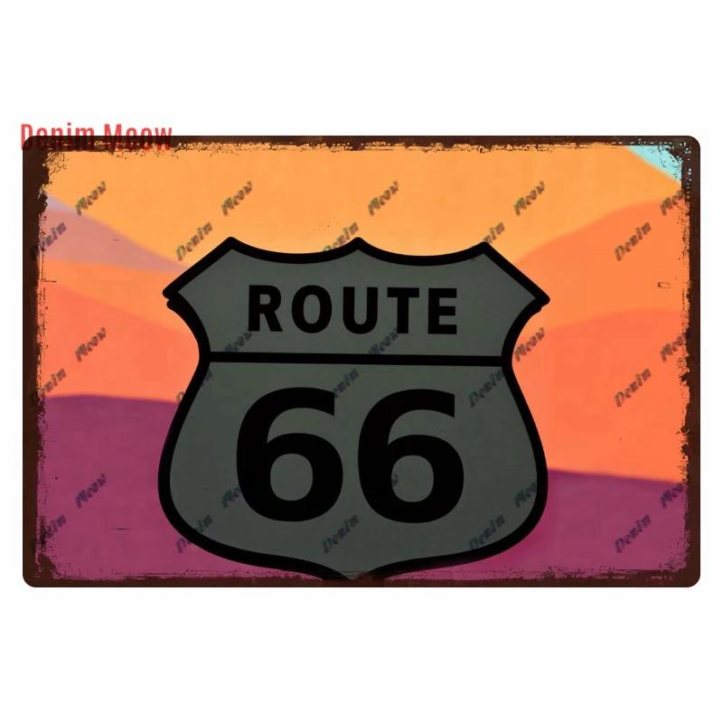 Vintage Metal Sign Plate, Garage Wall Decor, Man Cave, Gas Station Printing, Home Decor, Bar, Pub, Club, Retro, Route 66, WY1