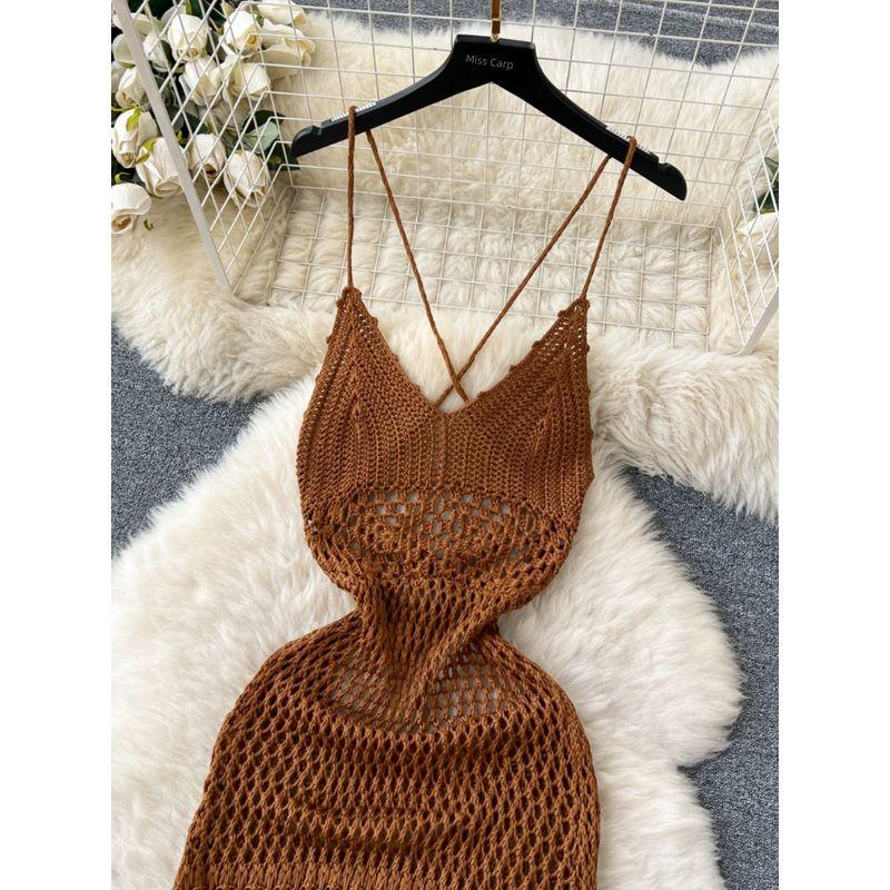 Bohemia Backless Dress Slim Looking Travel Sling