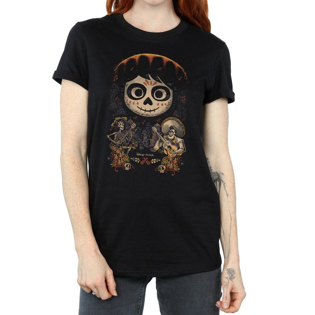 Coco Womens/Ladies Poster Miguel Face Cotton Boyfriend T-Shirt