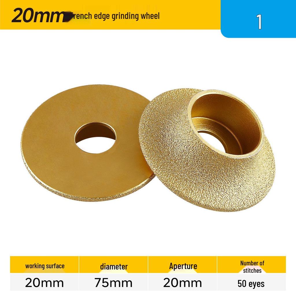 Brazed Diamond Grinder Head for Rounding and Trimming Stone, Marble, Quartz, and Tile Edges