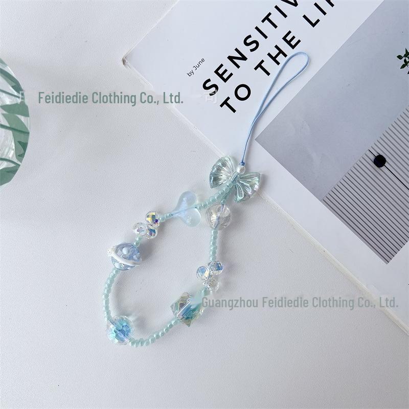 Handmade Sea Salt Star Blue Beaded Phone Lanyard