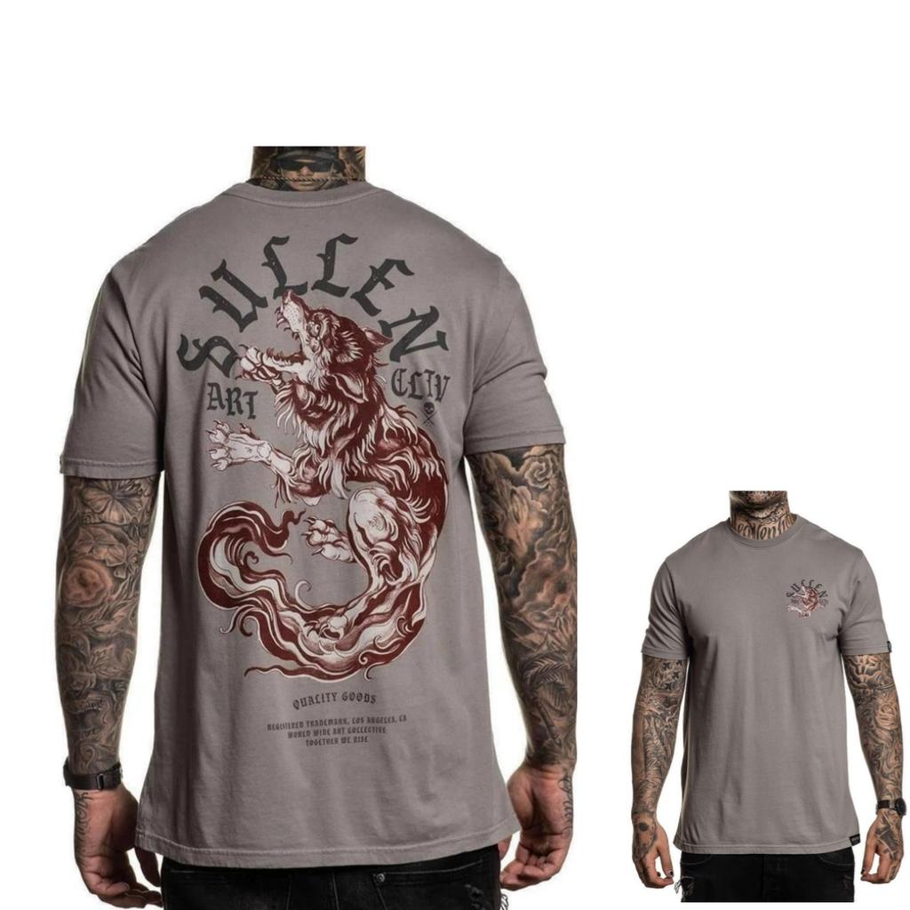 Sullen Art Tattoo Art Trendy Clothing Casual TShirt Mens and Womens Luxury Brand Top