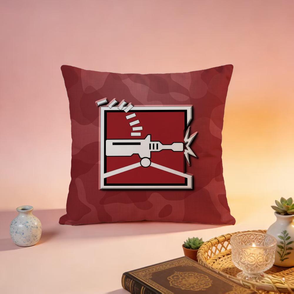 

TTom Clancys Rainbow Six Siegeful Cushion Cover Premium SkinFriendly Pillow Case MultiPurpose for Home Office Travel 30X30cm