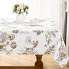 Vintage Blue Floral Rectangle Waterproof Tablecloth Party Decor Reusable Farmhouse Kitchen Dining Tablecloth Wedding Decorations