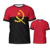 Angola Flag Summer Men's T-Shirt Angolan National 3D Print T-Shirt O-Neck Oversized Tops Sports Fitness Short-sleeved Tee Shirts