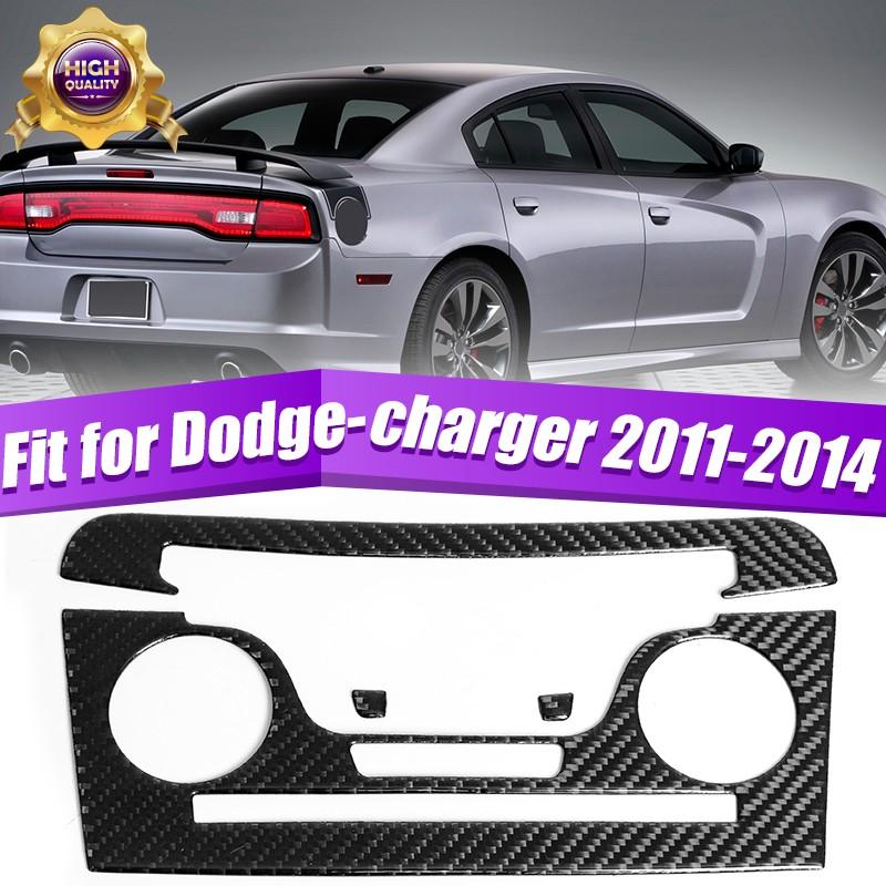 Real Carbon Fiber For Dodge Charger CD AC Console Interior Sticker Trim 2011-14