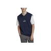Adidas Solid Color V-Neck Sleeveless Vest Men Tops Blue HG8092