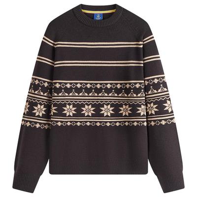 NVG·YOUNG Men's Fair Isle Jacquard Wool Blend Sweater