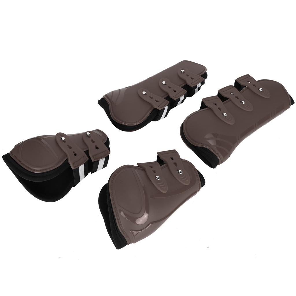 1Set PU Horse Legguard Leg Protector Thickened Leggings with Soft Lining Equipmentbrown M