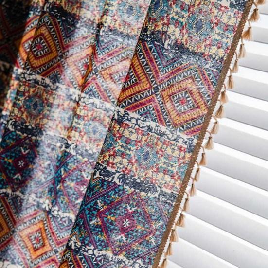 Sombra de janela semi-sombreamento decoração de casa textura macia poliéster algodão cortina blackout decoração de janela