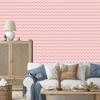 Zigzag Coral Wallpaper for Living Room and Bedroom 50x1000