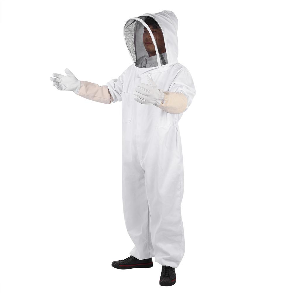 Professional Beekeeping Protective Suit Gloves Beekeeper Protect Equipment Jumpsuit(L)