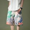 Men's Summer Thin Printed Shorts Loose Outer Wear Casual Five-point Pants Sports Quick-drying Sweat-absorbing Breathable Beach Pants