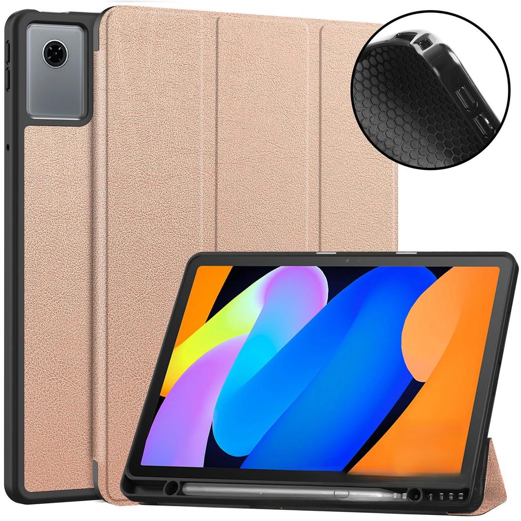 Tablet Protective Cover For Lenovo Idea Tab11 TB336FU Three Fold TPU Pen Slot Soft Shell Case