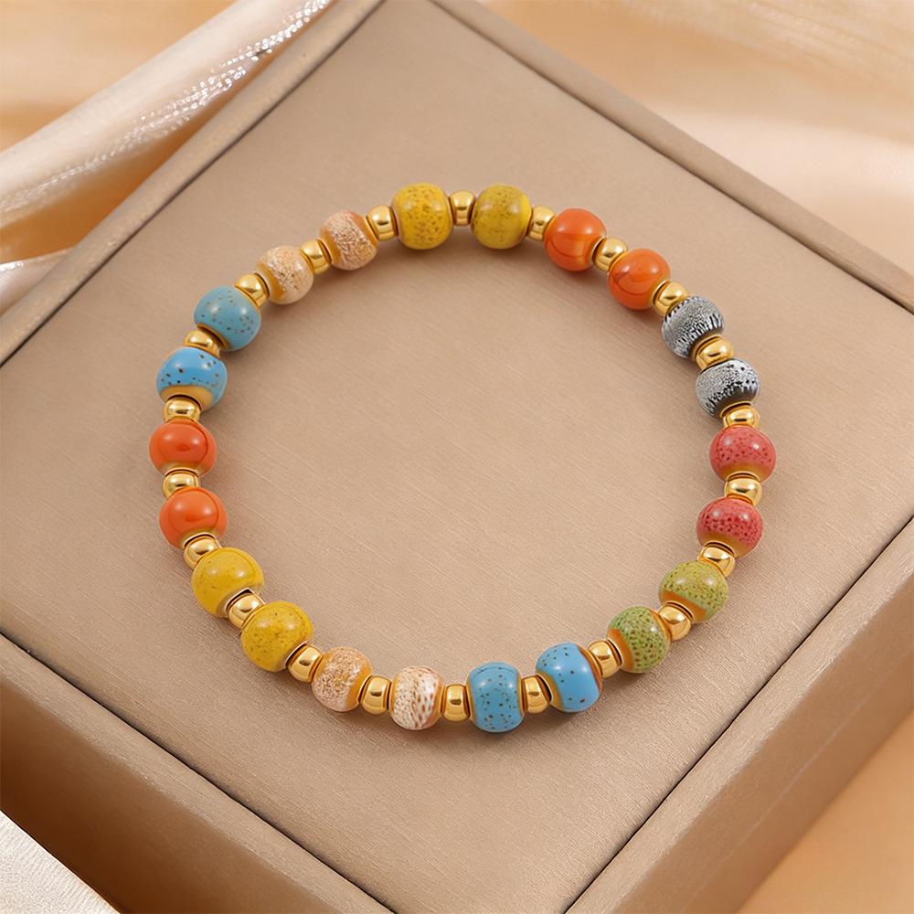 Korean Fashion Titanium Steel Diamond Inlaid Women's Luxury Bracelet