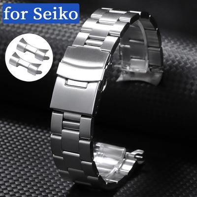 Solid Stainless Steel Watch Band 18mm 19mm 20mm 21mm 22mm Curved Metal Strap for Seiko for Oyster Luxury Wrist Belt Accessories