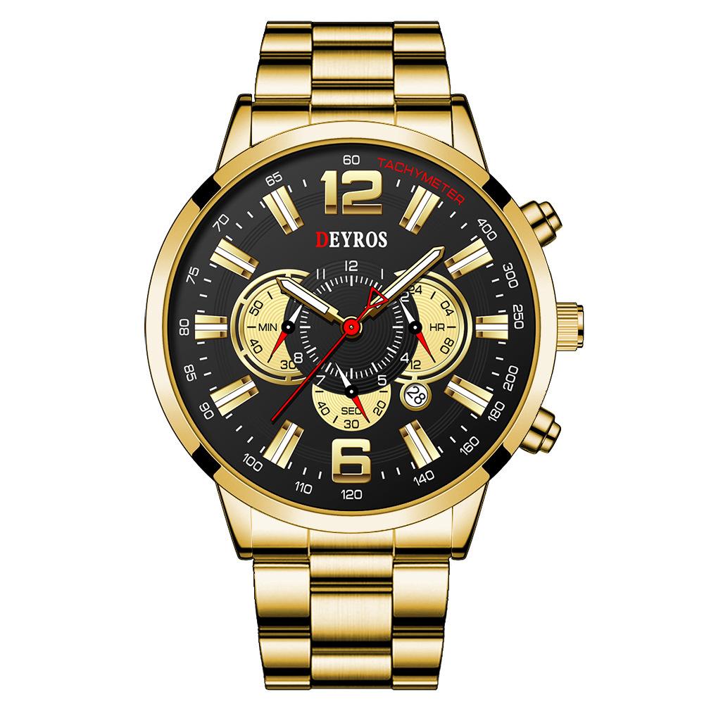 Men'S Watch Fashion Student Calendar Luminous Quartz Movement Watch