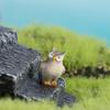 Resin Crafts Simulation Owl Ornaments Small Garden Owl Ornaments Funny Owl Miniatures  Scene Decor