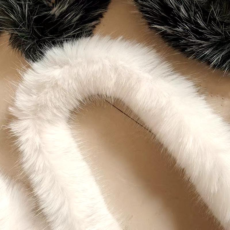 Plush Fox Fur Hanfu Cloak Trim - New Year Decorative Accessory