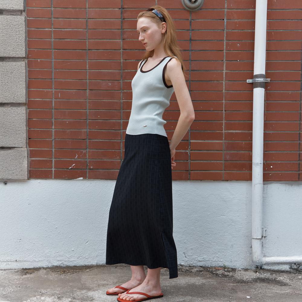 Elssibeui Color Block Sleeveless Knit Top_Mint