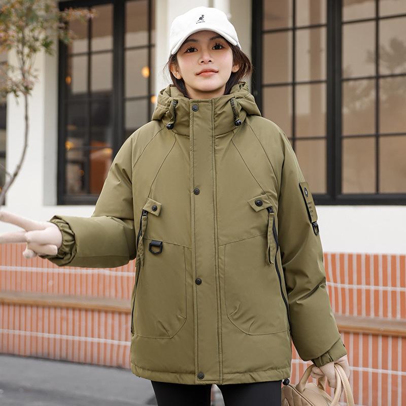 New winter workwear, thickened and warm short down cotton jacket, cotton jacket, women's cotton jacket, loose couple clothes