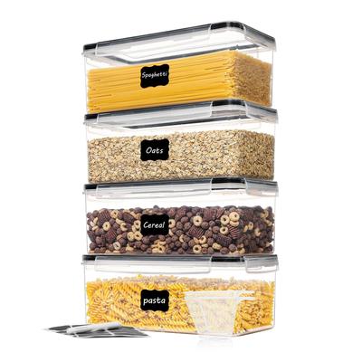 Contenedor de almacenamiento deseable Estuche para pasta Taza medidora con etiqueta Recipiente hermético Caja de plástico para productos secos Caja de almacenamiento de cocina x 15 x 11 cm de