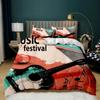 Guitar Duvet Cover Set Electric Guitar In Burning  Musical Creativity Concept Music Double Queen King Size Polyester Qulit Cover