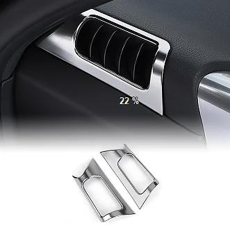 Carbon Fiber Style Front Air Vent Trim Cover for Porsche Cayenne 2018-2022 ABS Interior Moulding