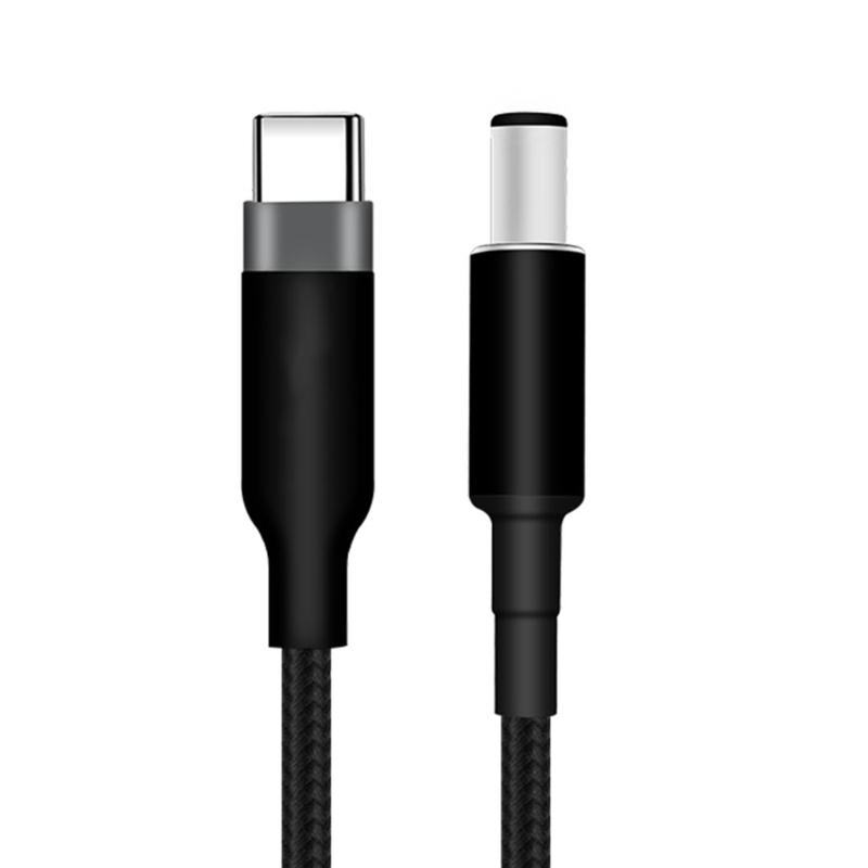 Fast Charging Laptop Power Cord USB C Tip to DC7.4x5.0mm 20V for Notebooks Power Supply Charging Cable Braided Wire